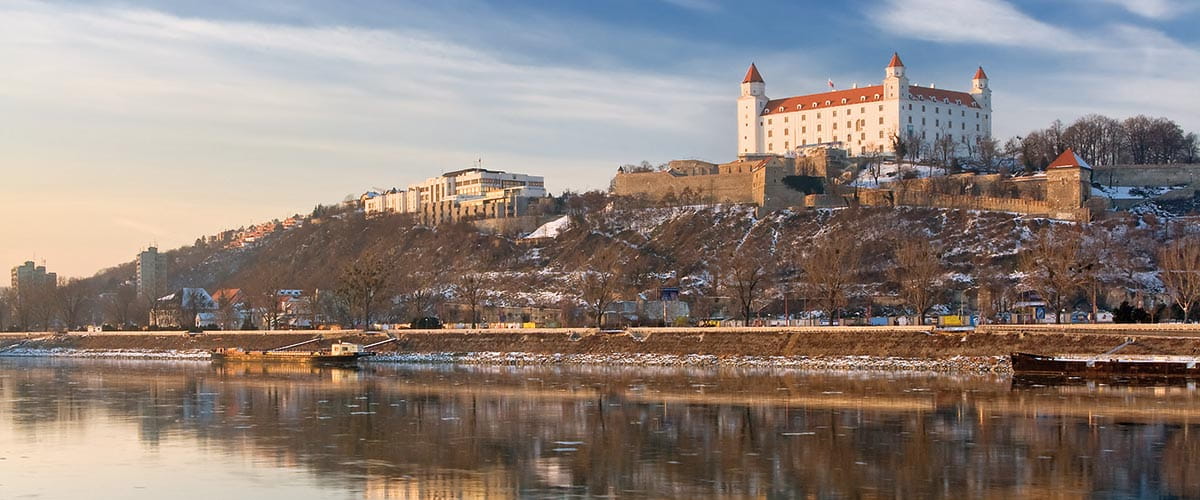 Bratislava Castle during winter, Slovakia
